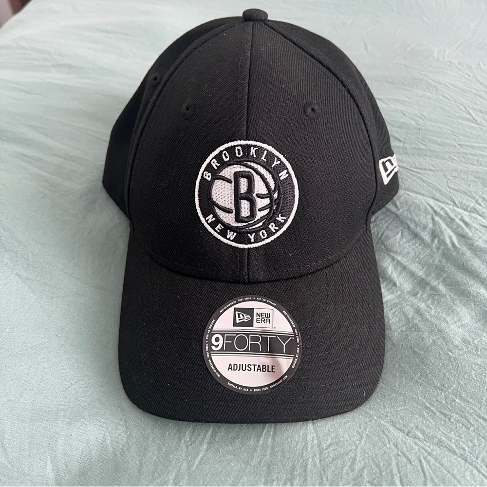 Brooklyn Nets New Era 9FORTY Adjustable Hat Black New York NBA Cap New